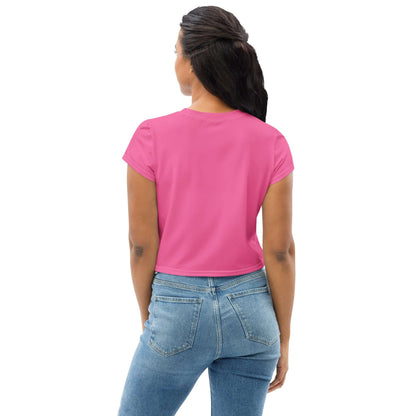 VIBES Kurzgeschnittenes T-Shirt Damen (Pink)