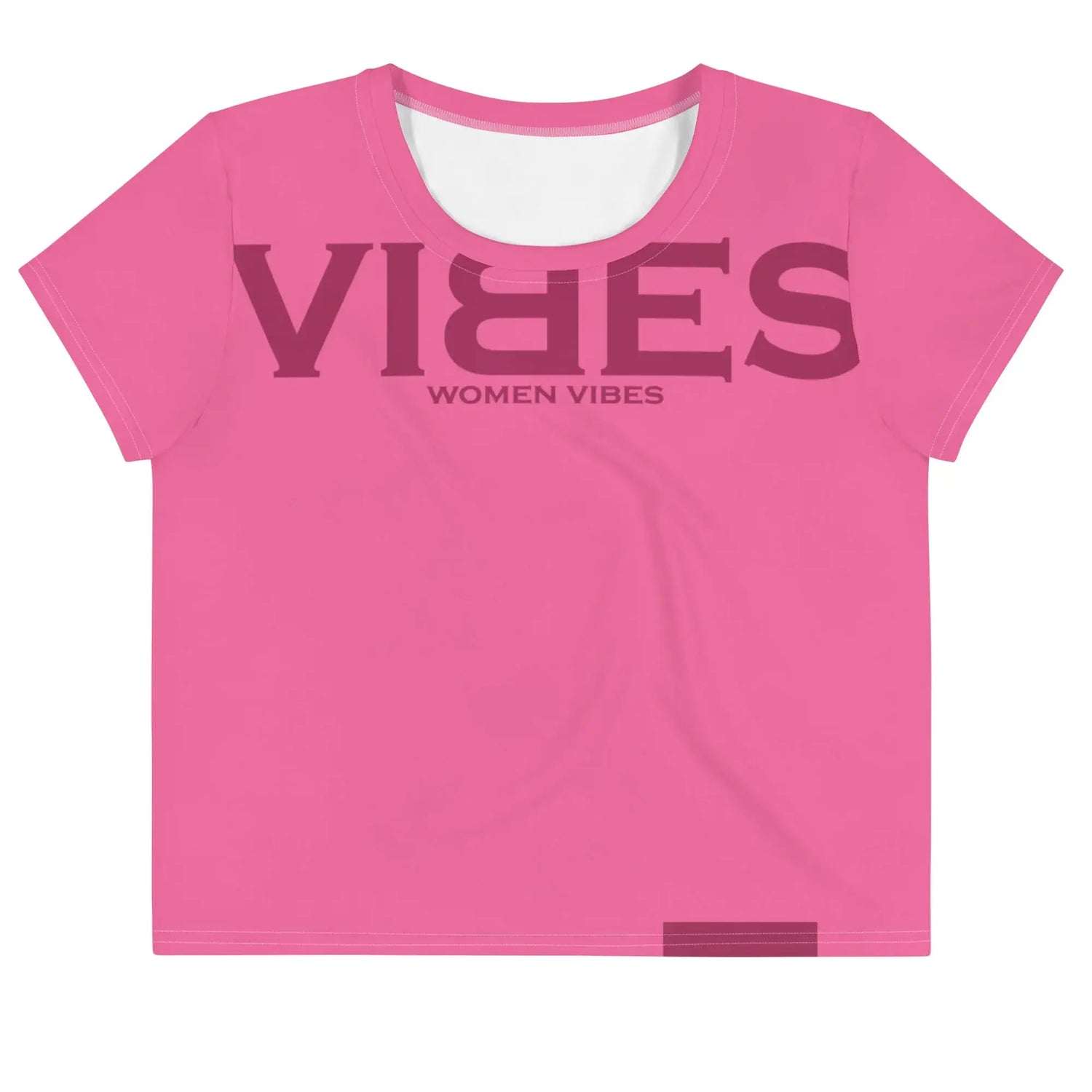 VIBES Kurzgeschnittenes T-Shirt Damen (Pink)