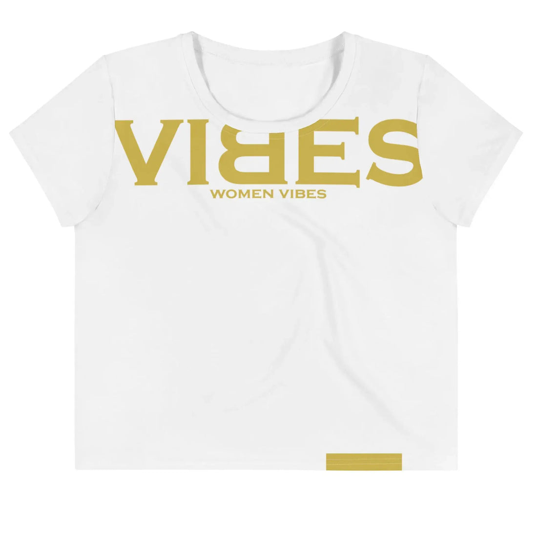 VIBES Kurzgeschnittenes T-Shirt Damen (Weiß)