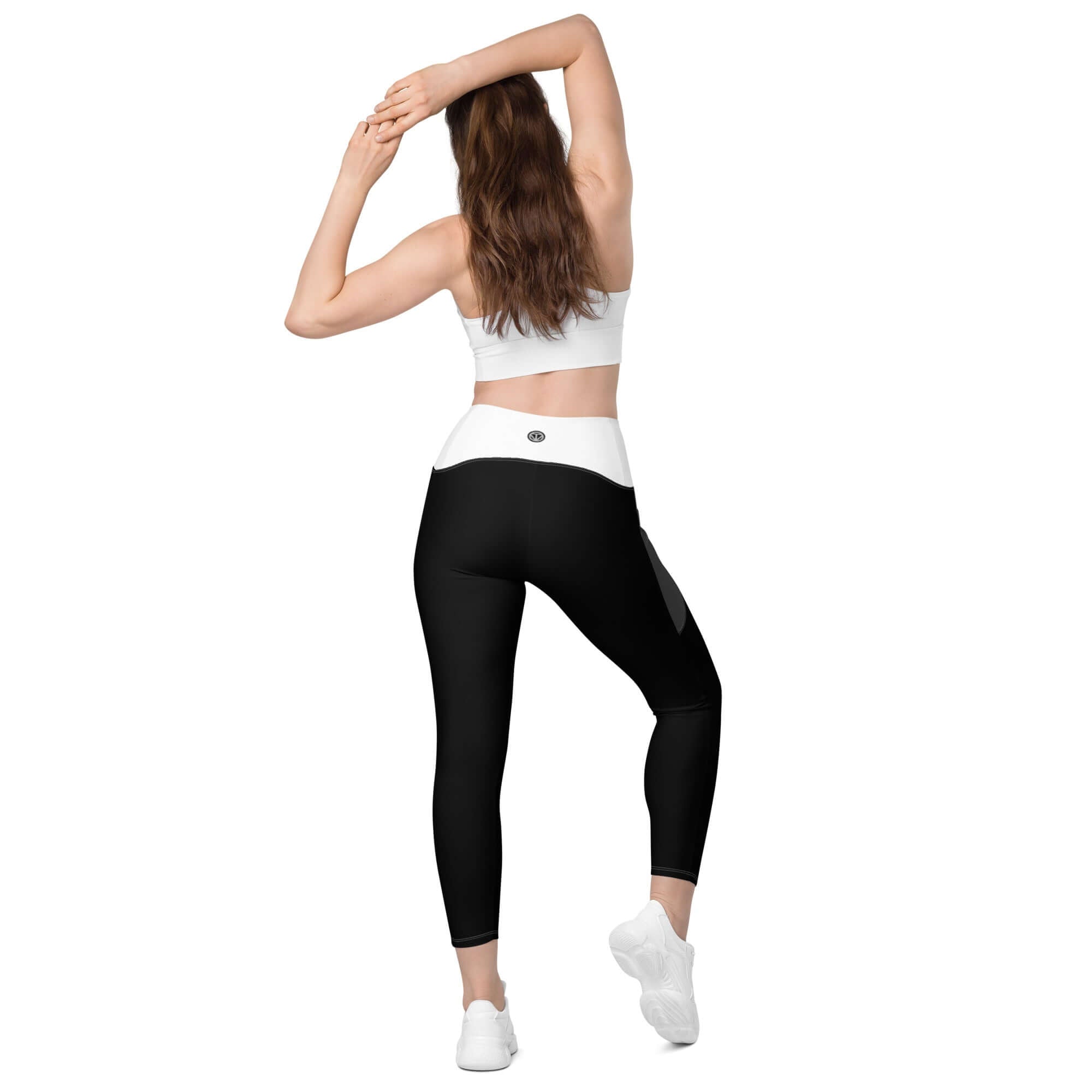 TIME OF VIBES TOV Leggings mit Taschen VIBES (Schwarz/Weiß) - €34,50