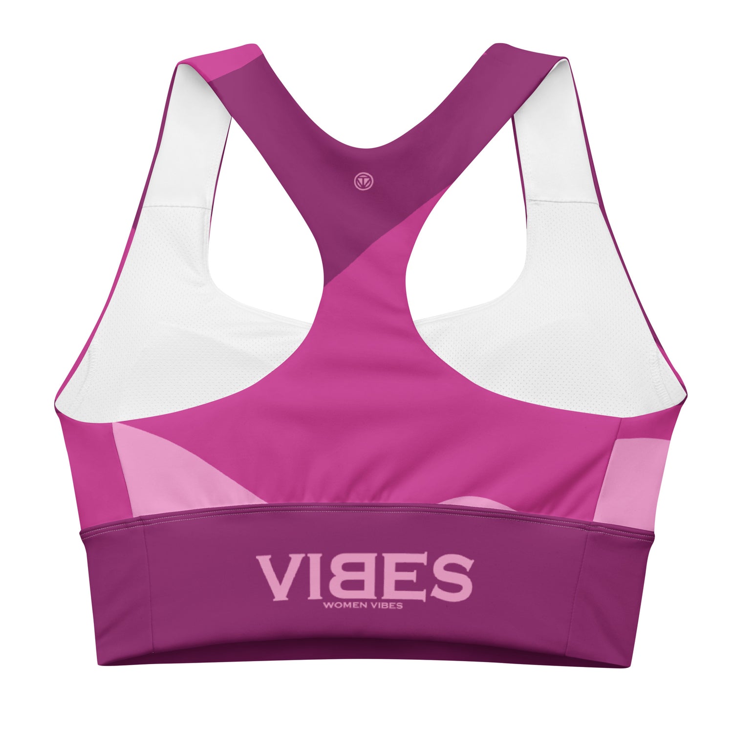 VIBES Langer Sport-BH ABSTRACT (Pink)