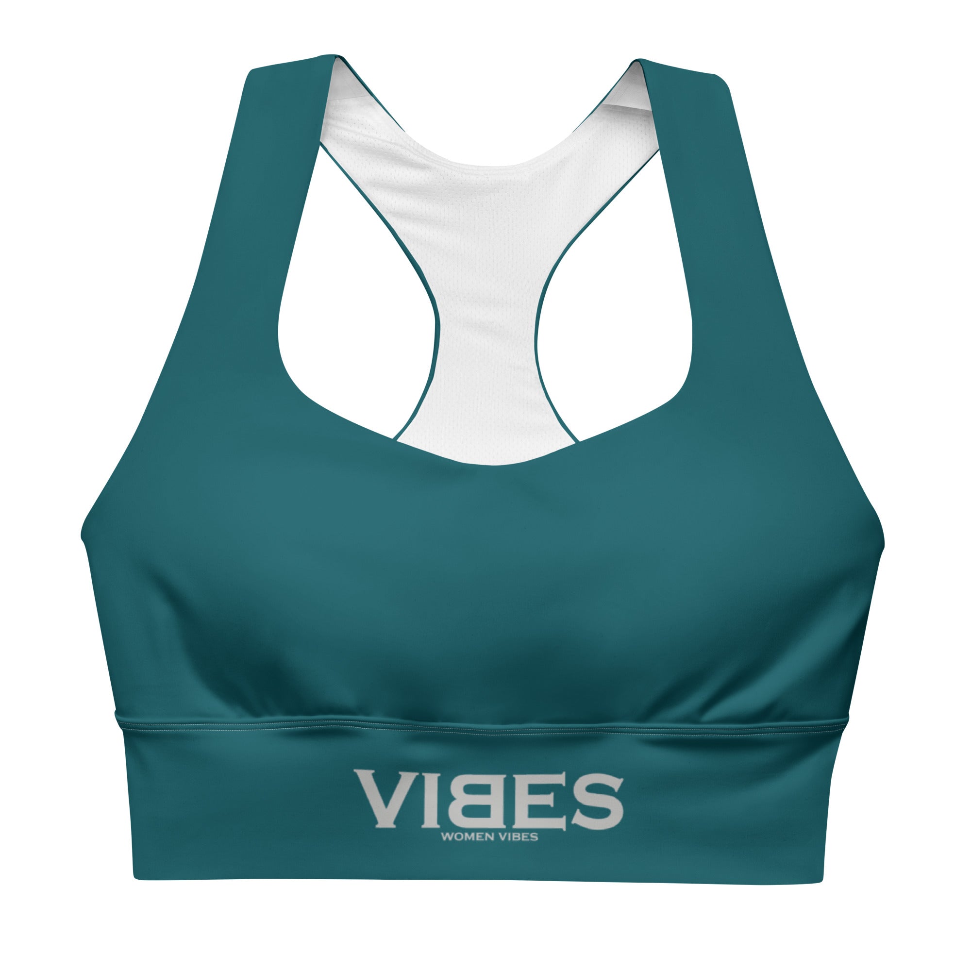 VIBES Longline Sports Bra (Teal)