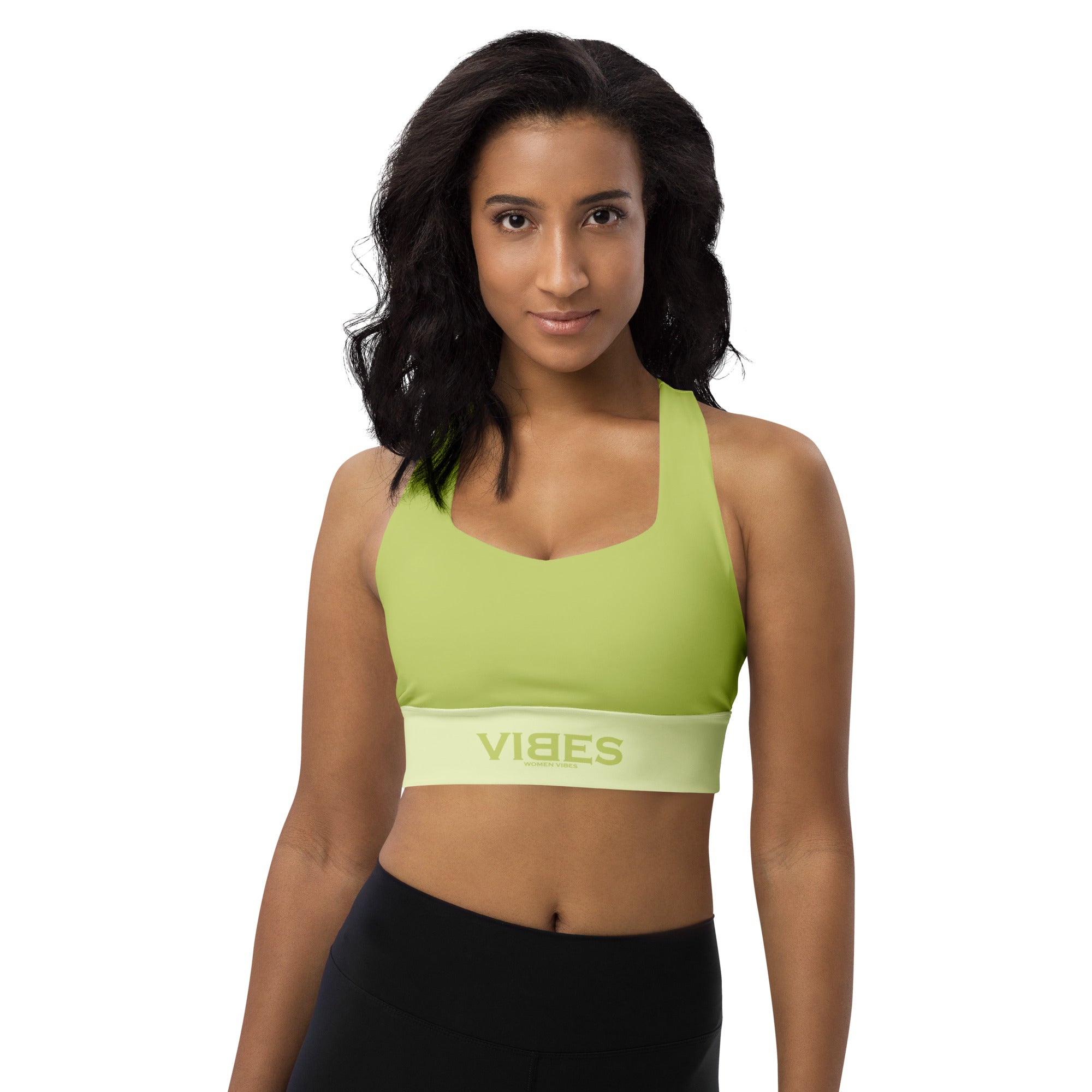 VIBES Long Sports Bra (Green)