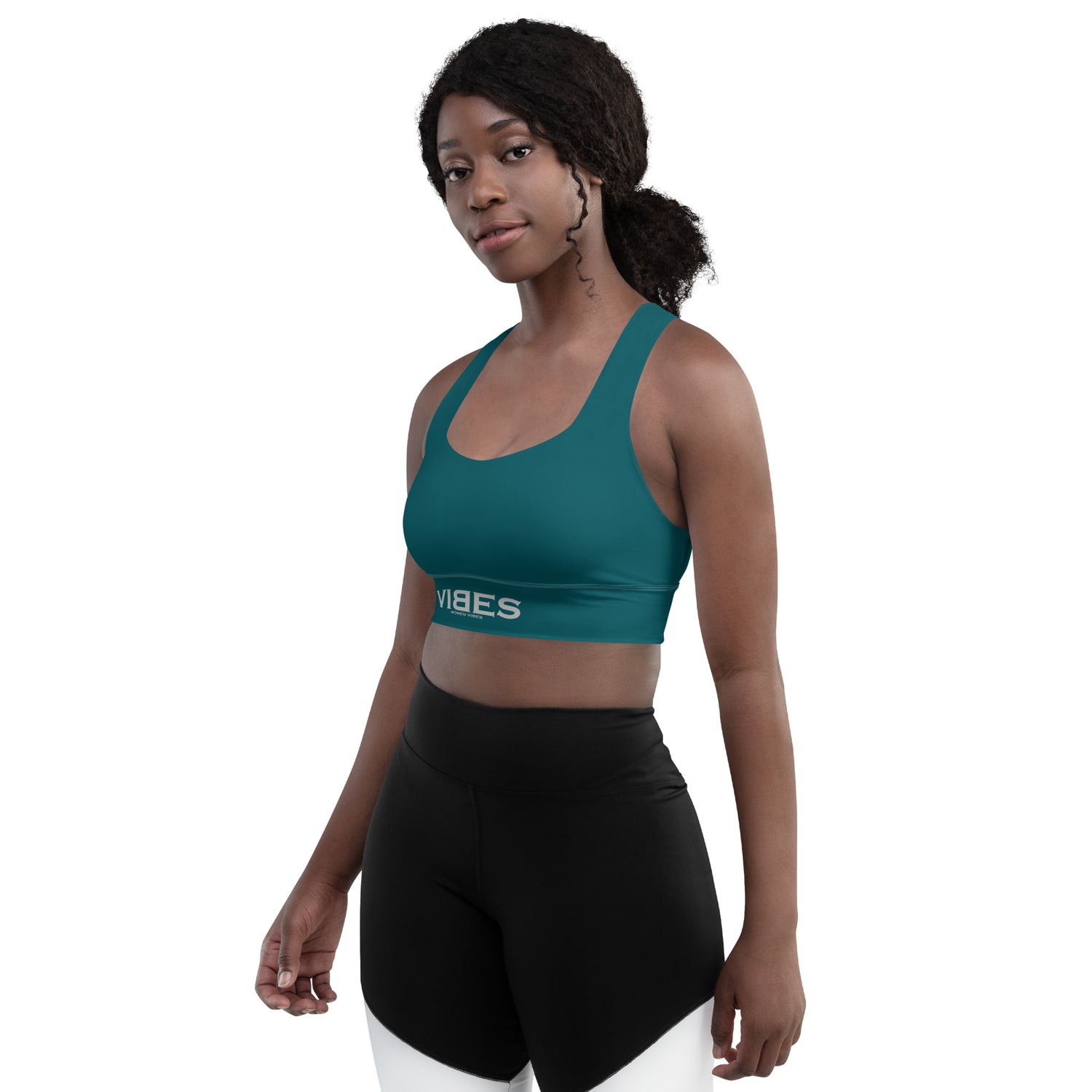 VIBES Longline Sports Bra (Teal)