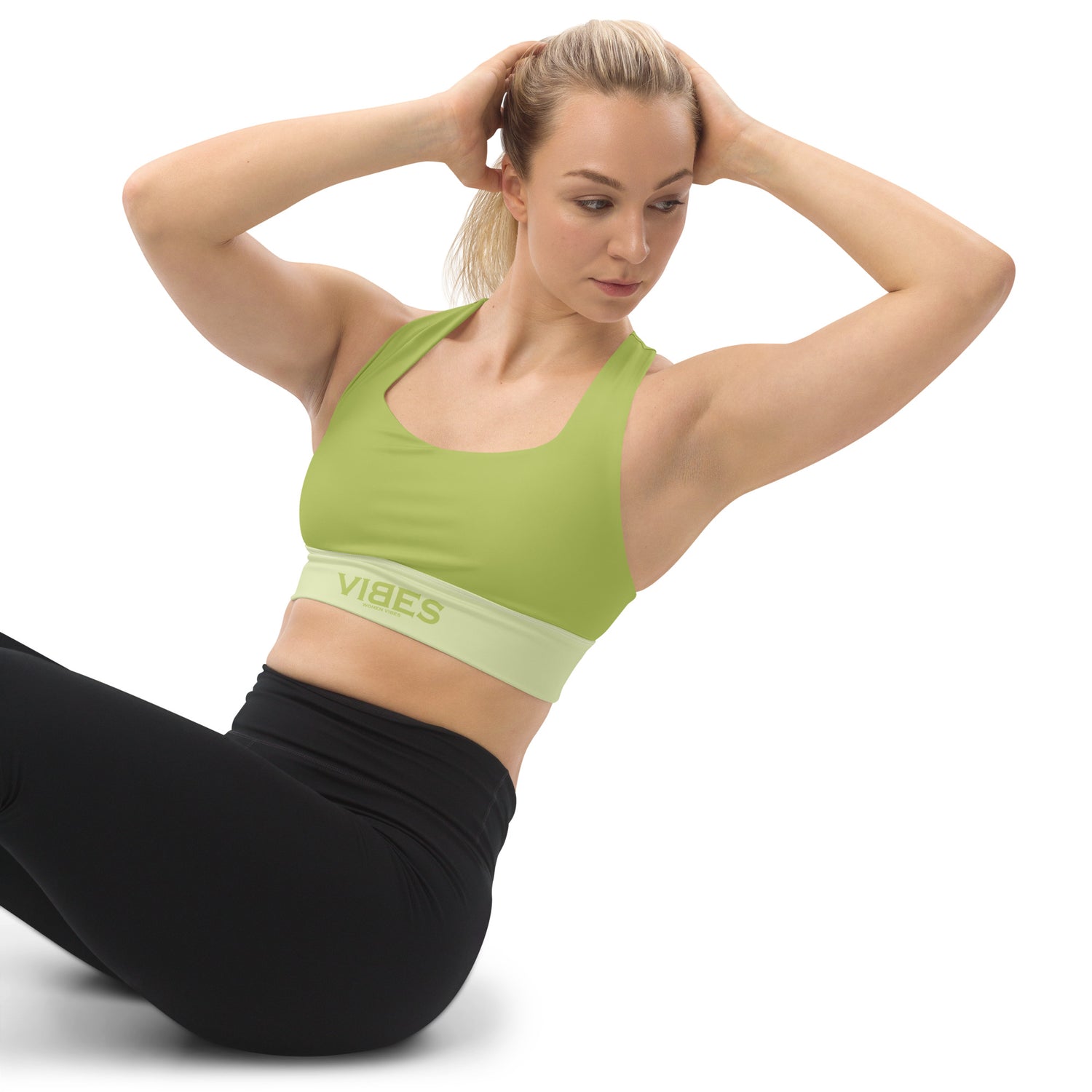 VIBES Long Sports Bra (Green)