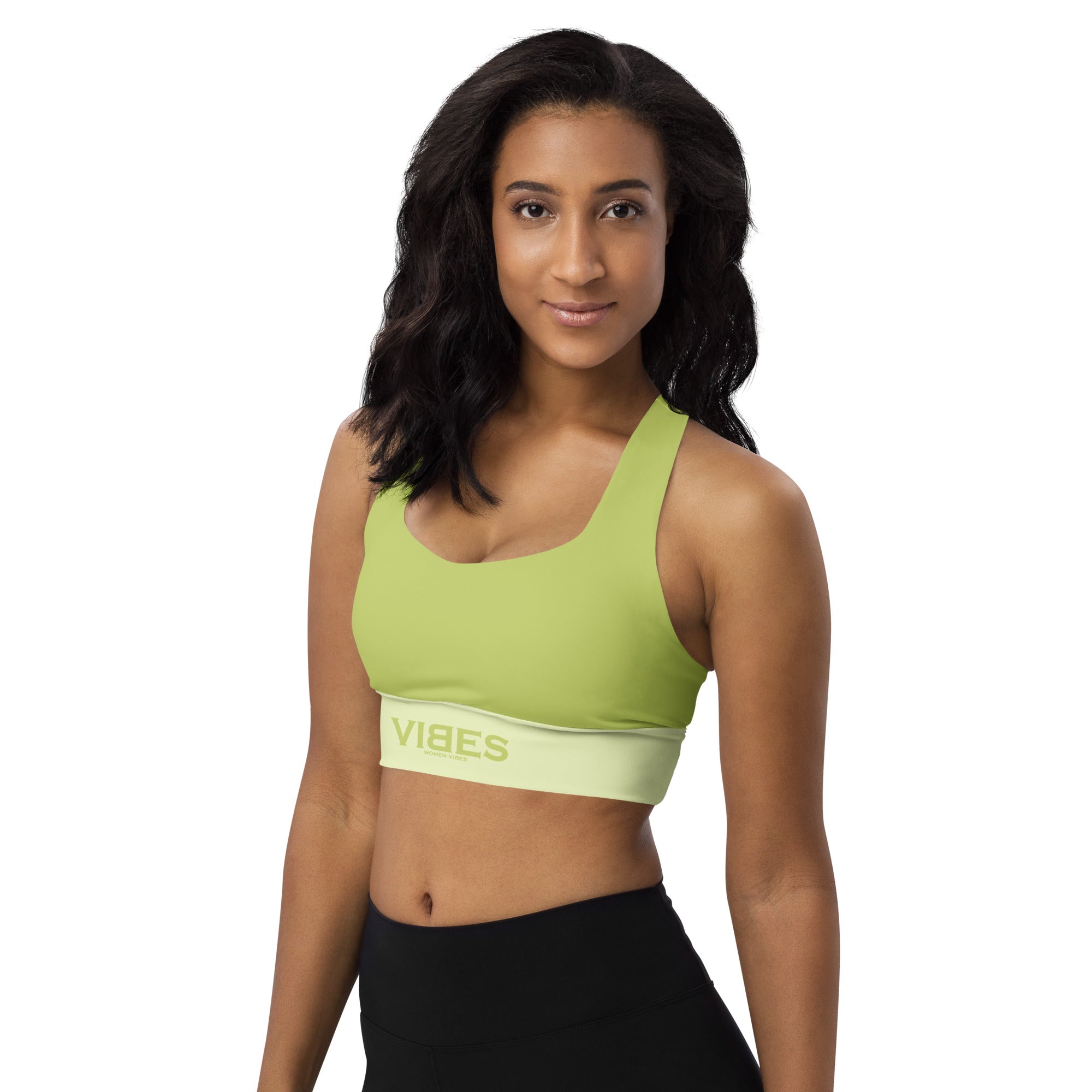 VIBES Long Sports Bra (Green)