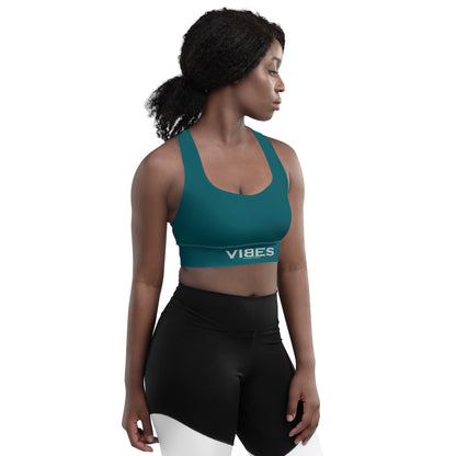 VIBES Longline Sports Bra (Teal)