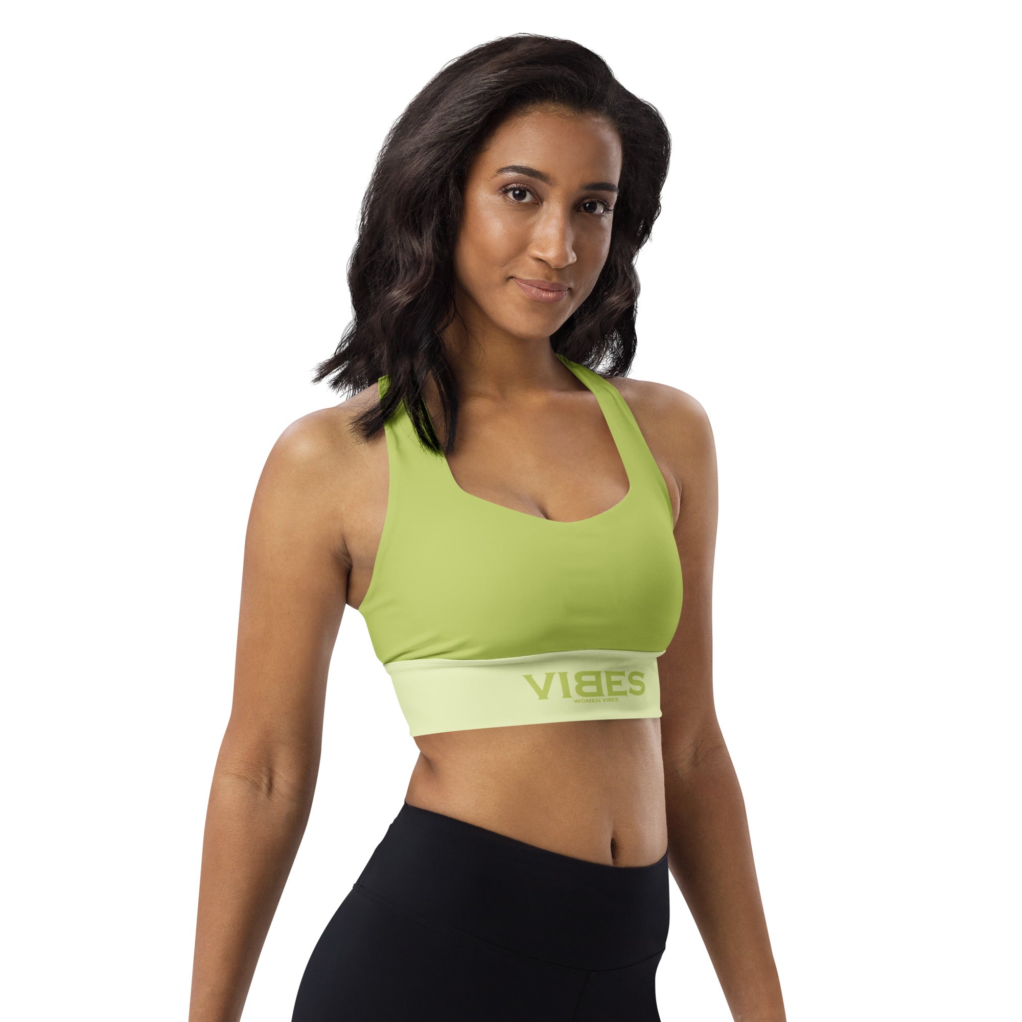 VIBES Long Sports Bra (Green)