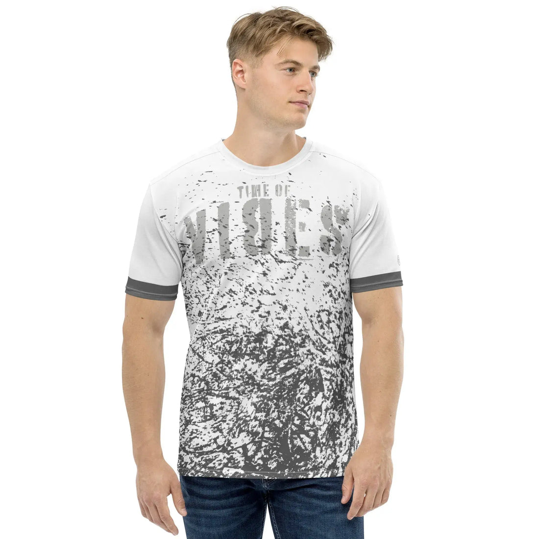 VIBES Premium T-Shirt Herren | GRUNGE (Weiß/Grau)