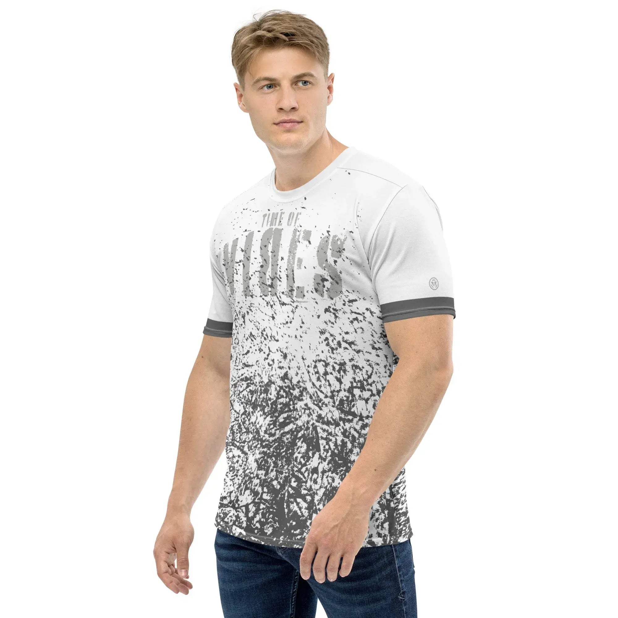 VIBES Premium T-Shirt Men | GRUNGE (White/Grey)