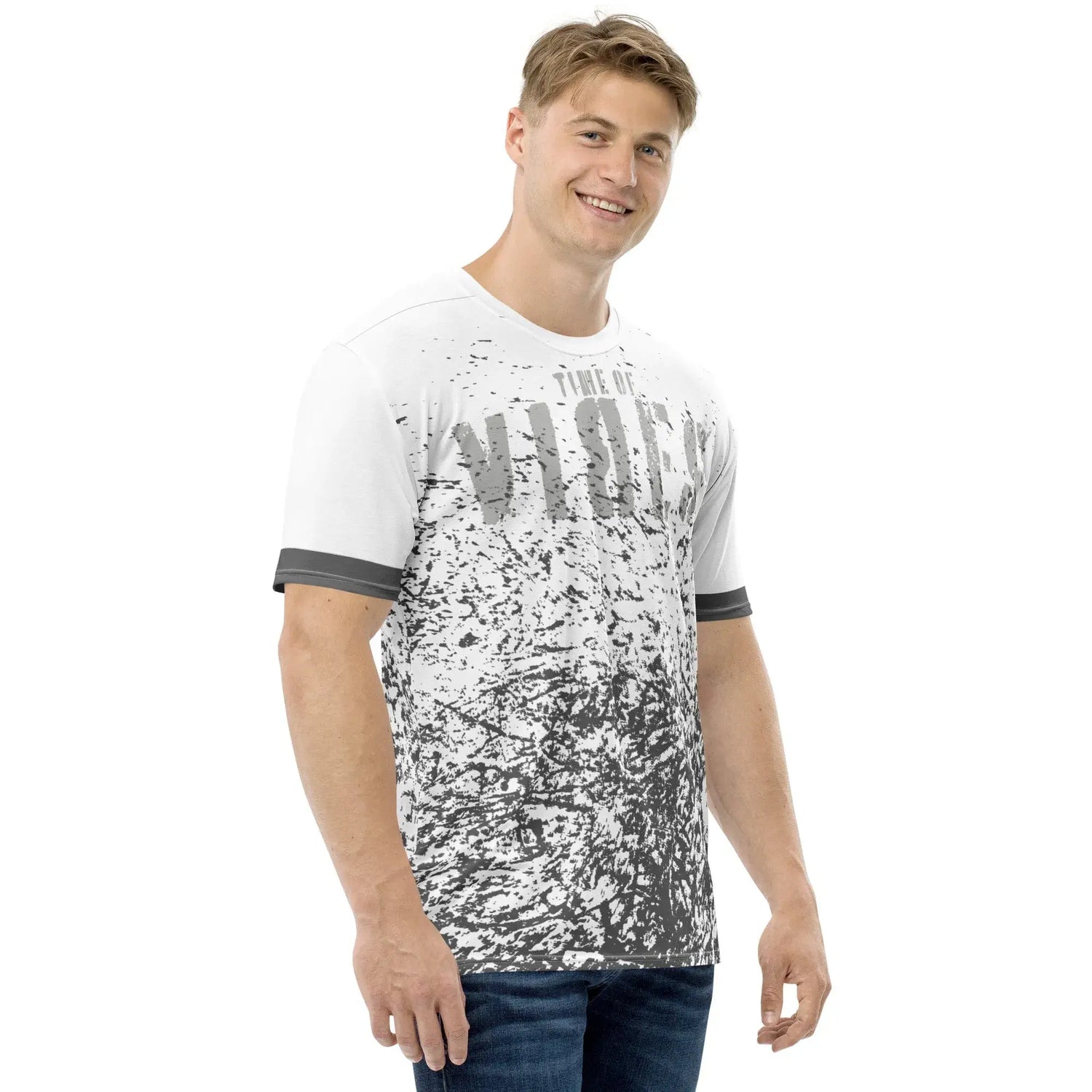 VIBES Premium T-Shirt Men | GRUNGE (White/Grey)