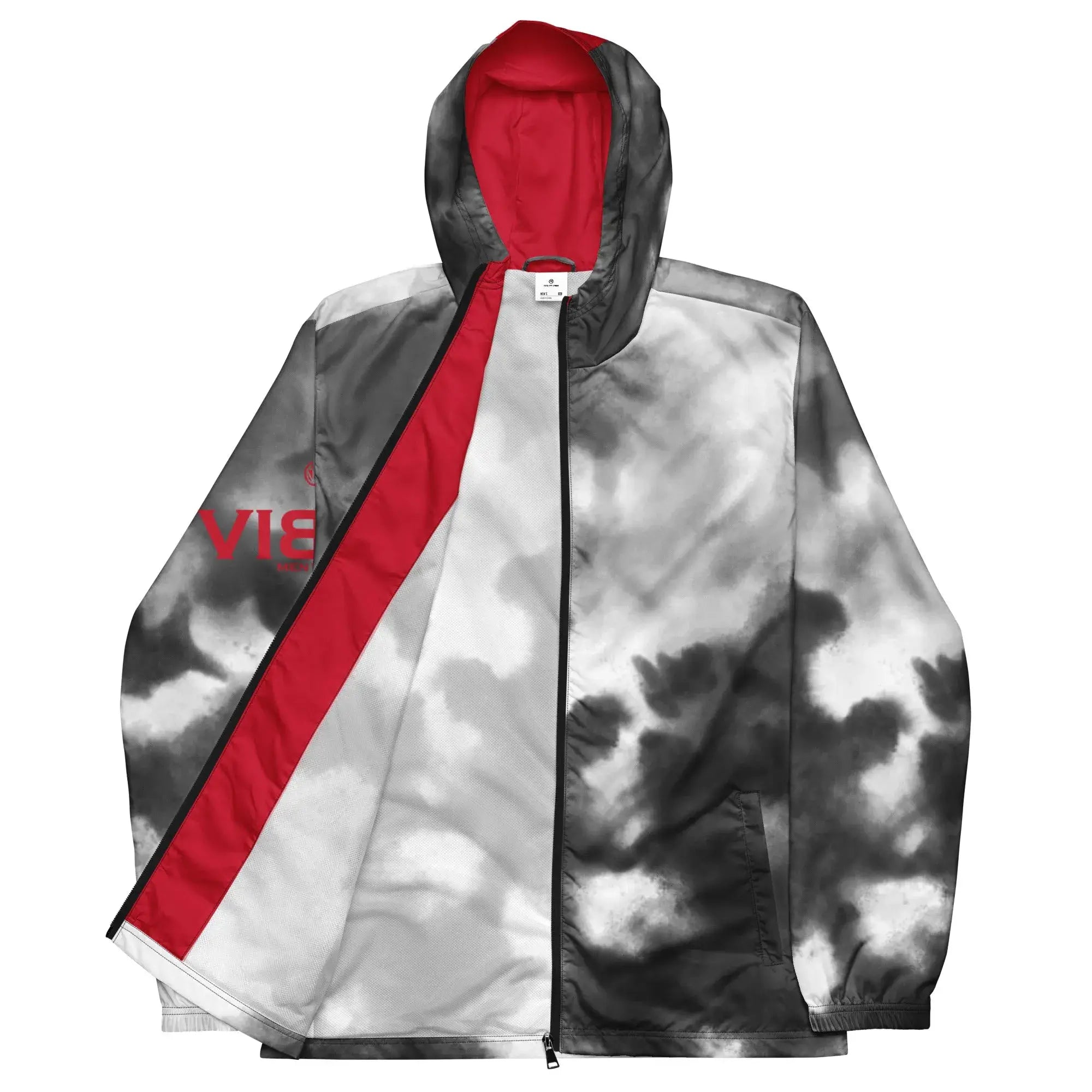  TIME OF VIBES TOV Herren Windjacke WATER (Grau/Rot) - €99,00