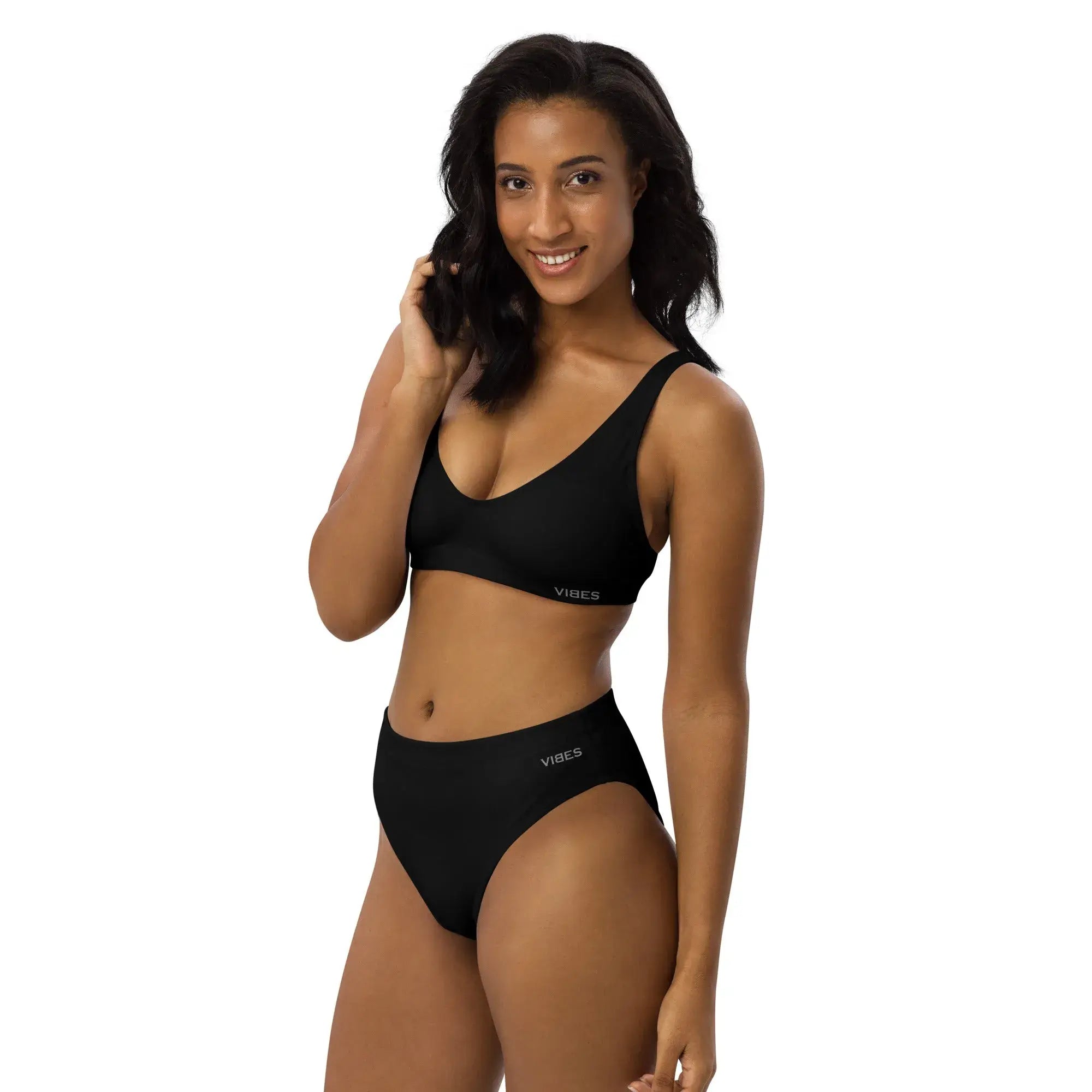 VIBES Hochtaillierter Bikini (Schwarz) €48.00 | Time Of Vibes