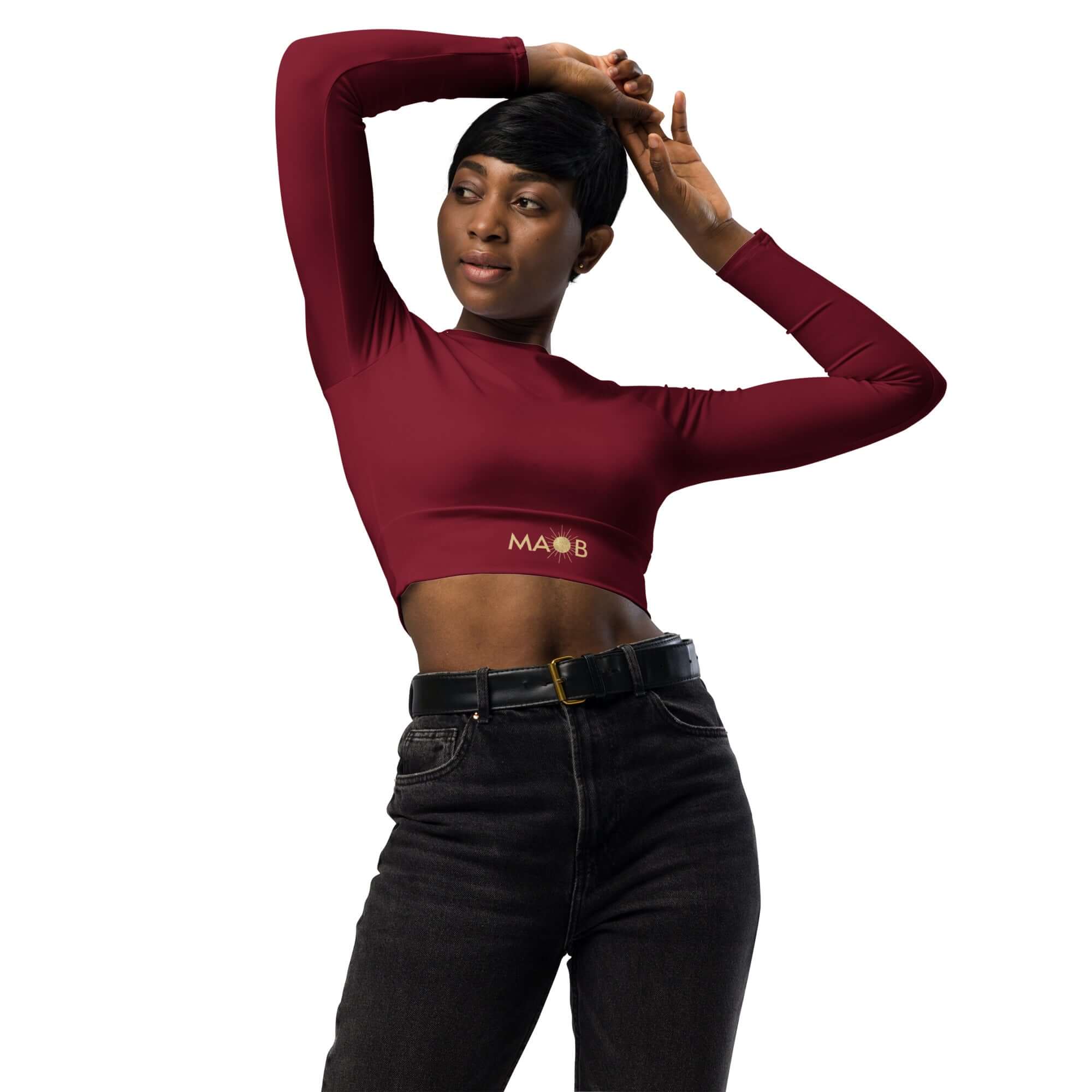 Langarm Crop-Top MAOB - FEUER | Yoga &amp; Sport | €69,00