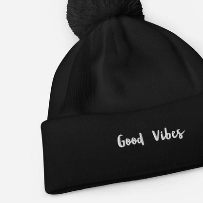 TIME OF VIBES Bommel-Beanie GOOD (Schwarz) - €26,00