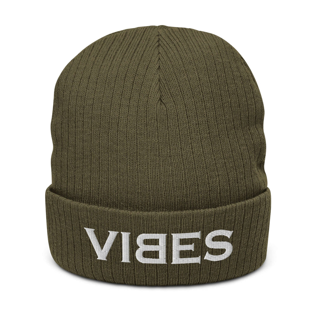 VIBES Strickmütze (Grün/Grau)