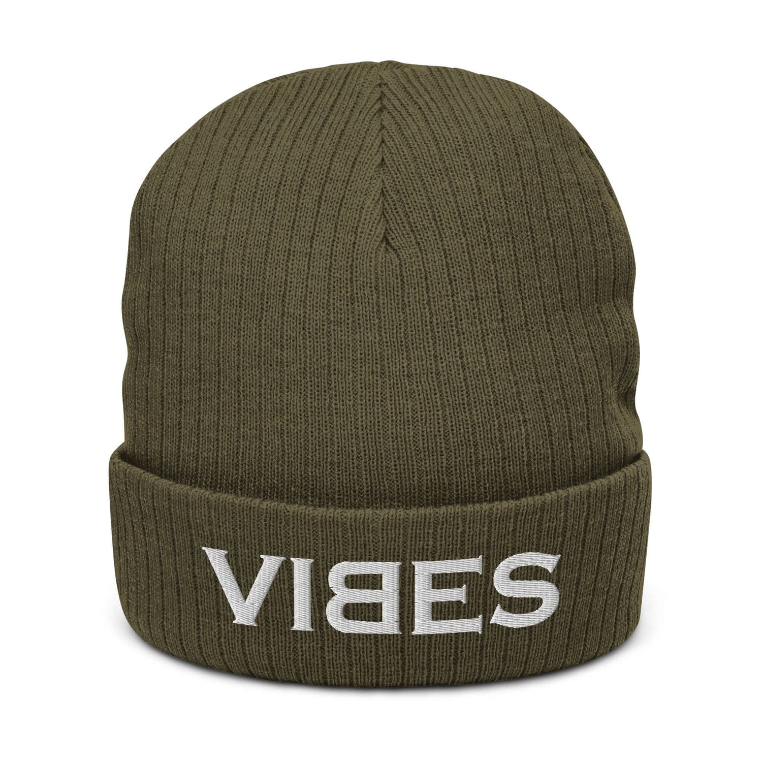 VIBES Knitted Hat (Green/Grey)