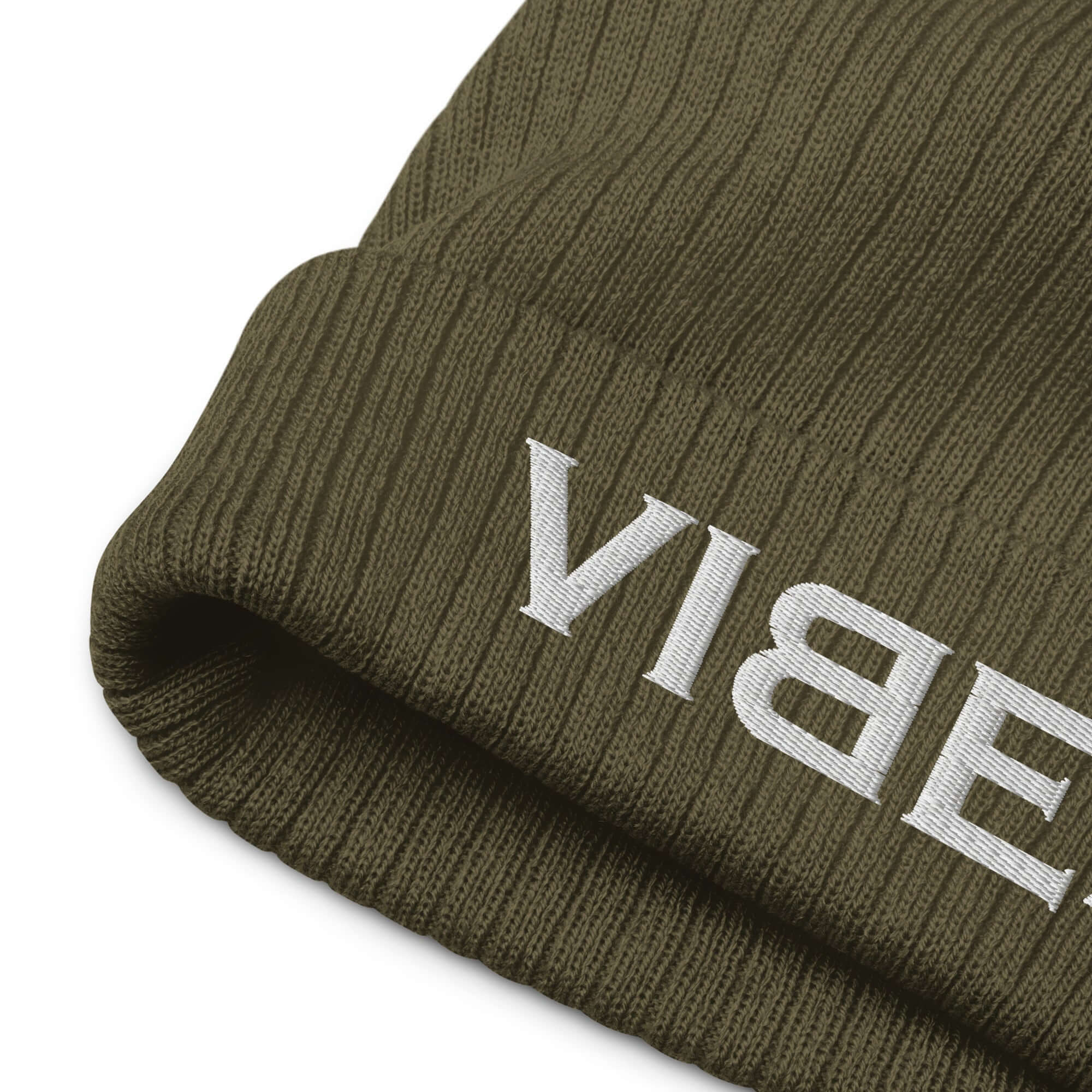 VIBES Knitted Hat (Green/Grey)