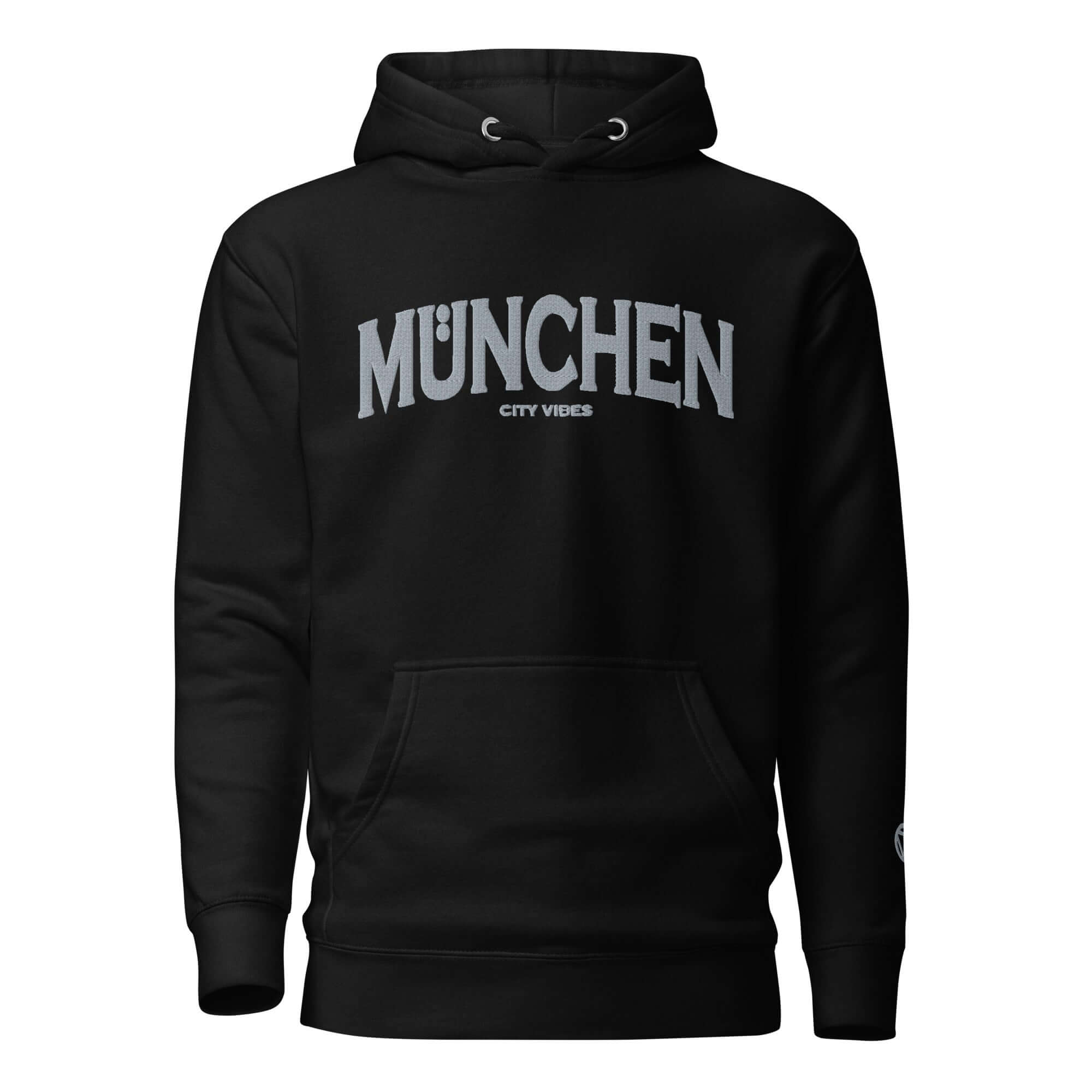 TIME OF VIBES Klassischer Kapuzenpullover MÜNCHEN (Schwarz/Grau) - €69,00