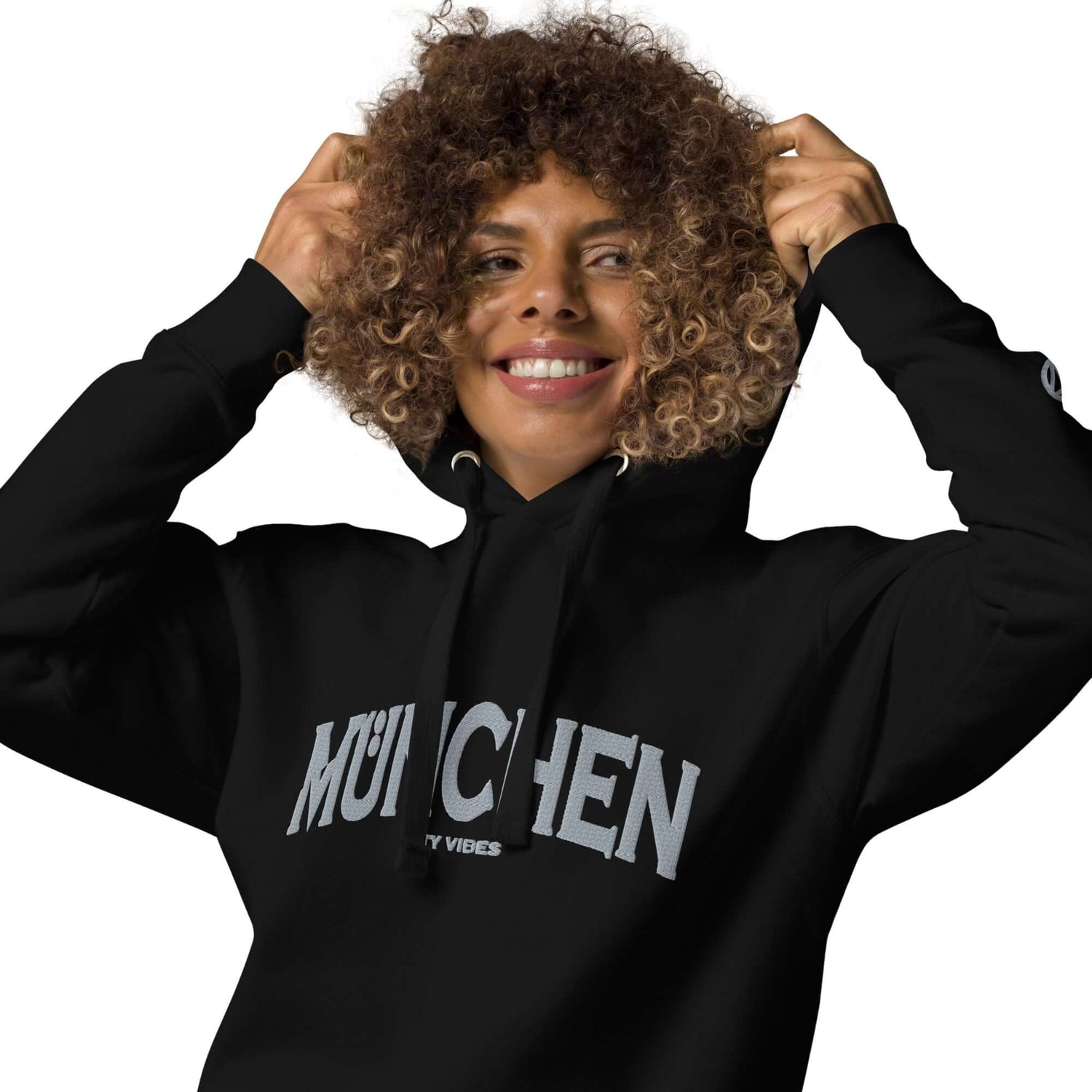 TIME OF VIBES Klassischer Kapuzenpullover MÜNCHEN (Schwarz/Grau) - €69,00