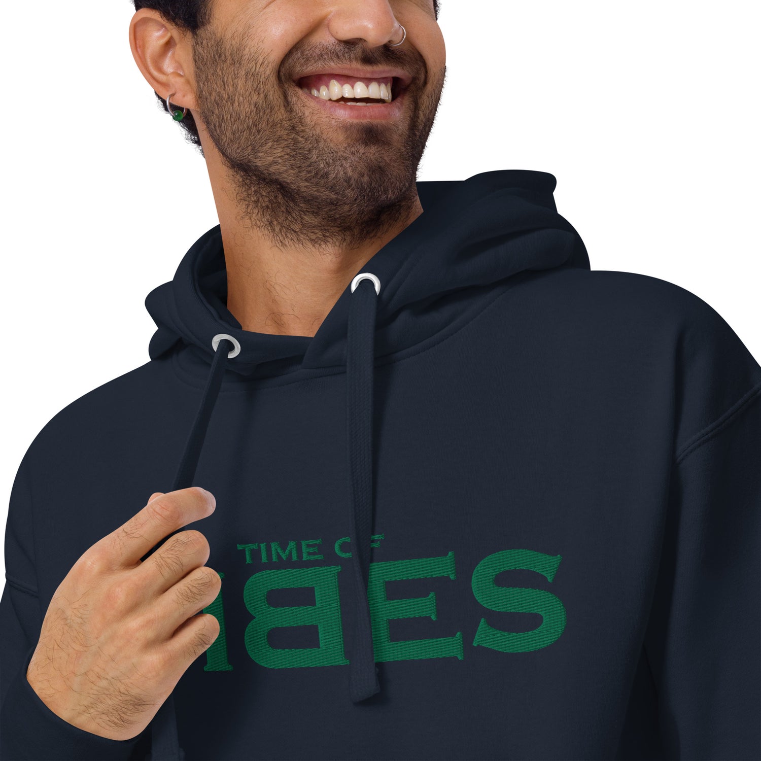 VIBES Kapuzenpullover (Navy/Grün)