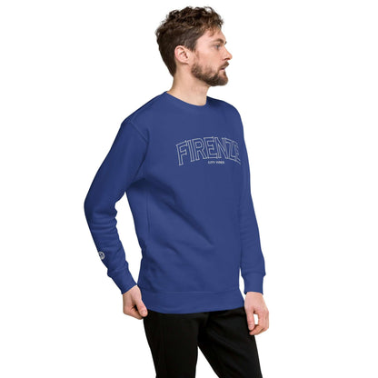 TIME OF VIBES Premium Sweatshirt FLORENCE (Blau/Weiß) - €59,00