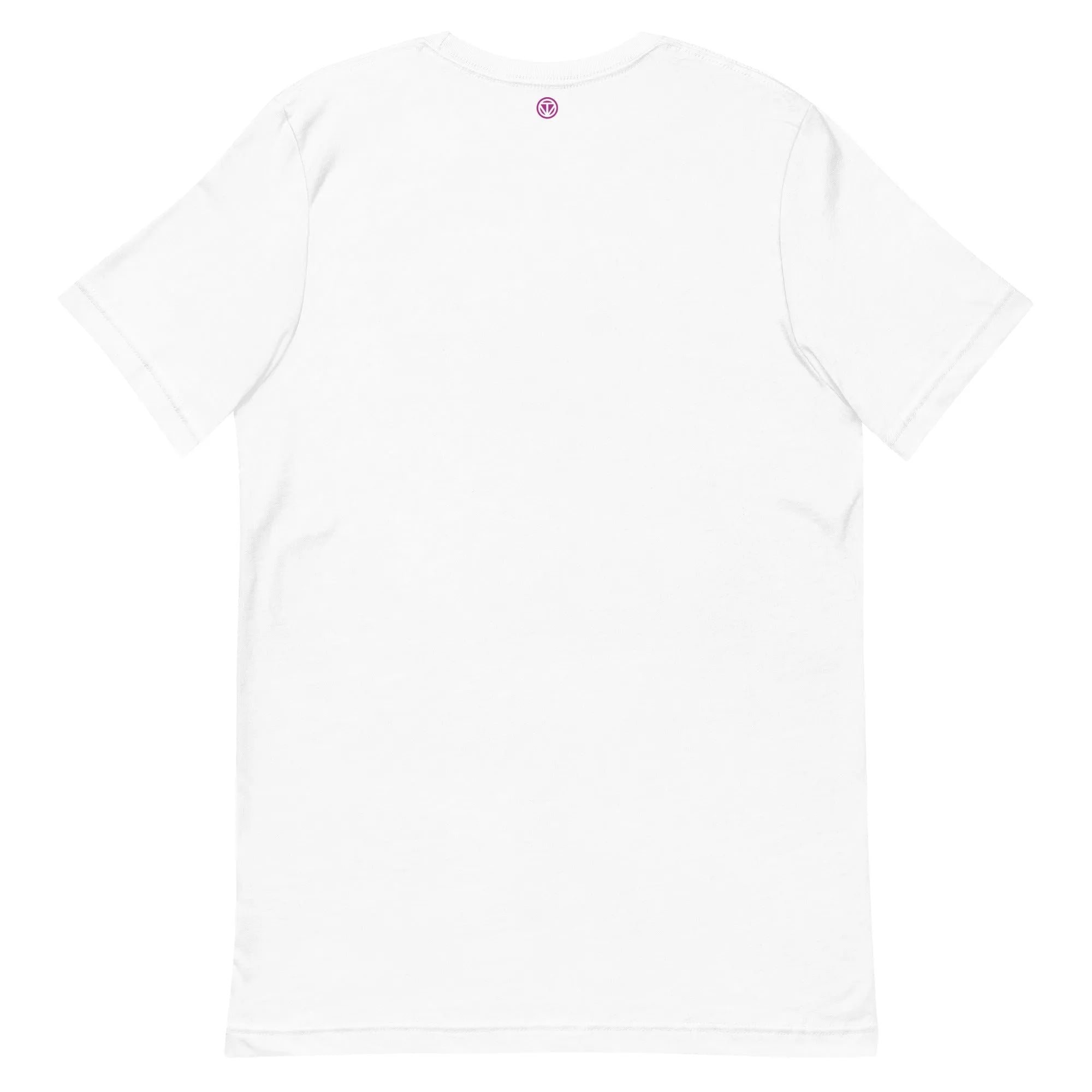 Damen Baumwoll T-Shirt VIBES (Weiß/Pink)