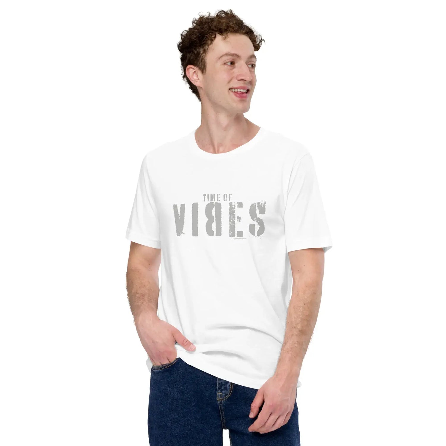 VIBES Baumwoll T-Shirt Herren (Weiß/Silber) ab €29.00 | Time Of Vibes