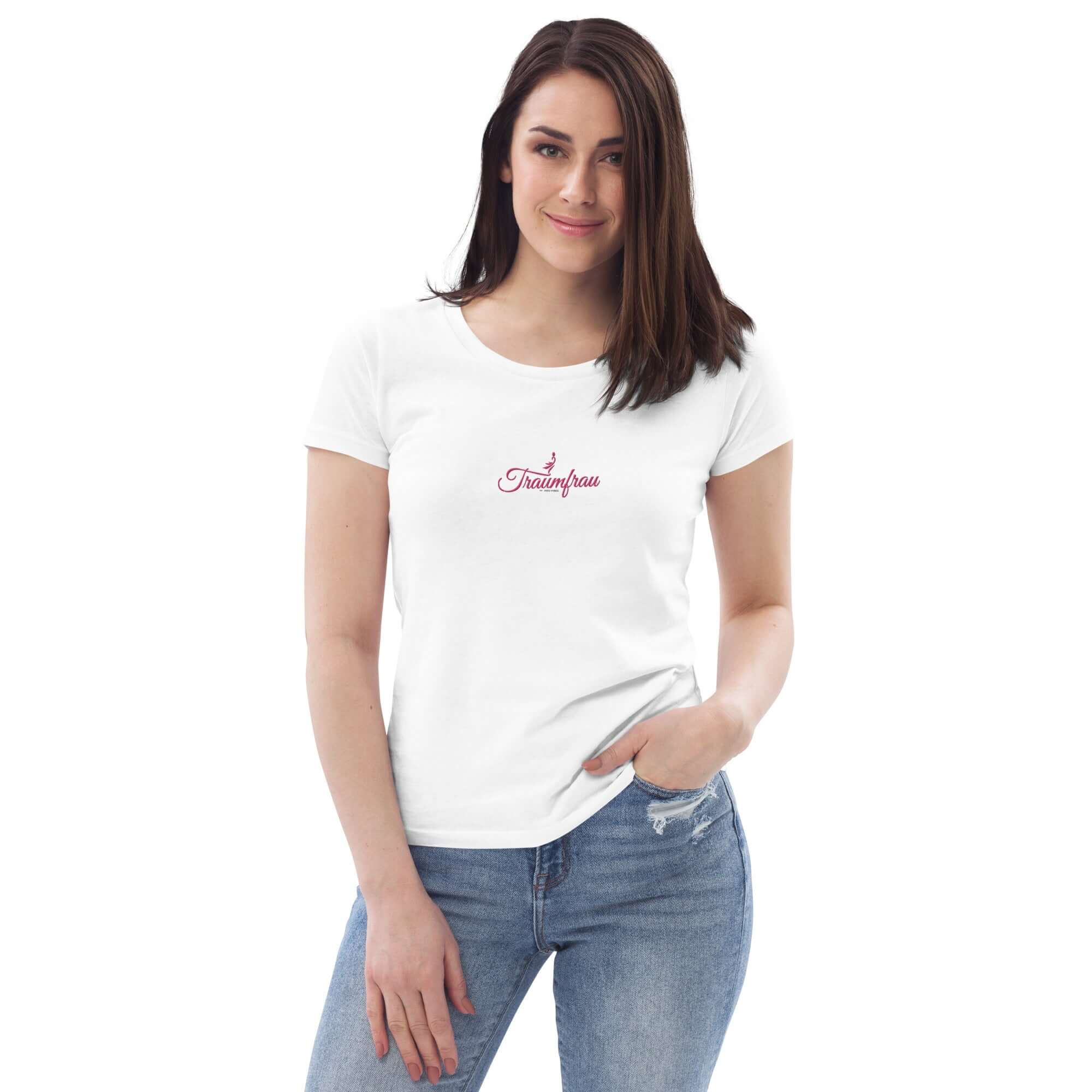 VIBES Organic Cotton T-Shirt Women | DREAM WOMAN (White)