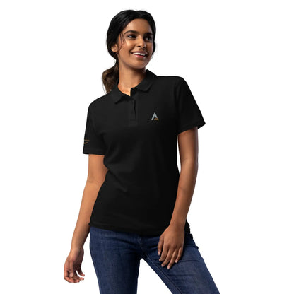 Damen Poloshirt AAA (Schwarz), Polo Shirt, Time Of Vibes