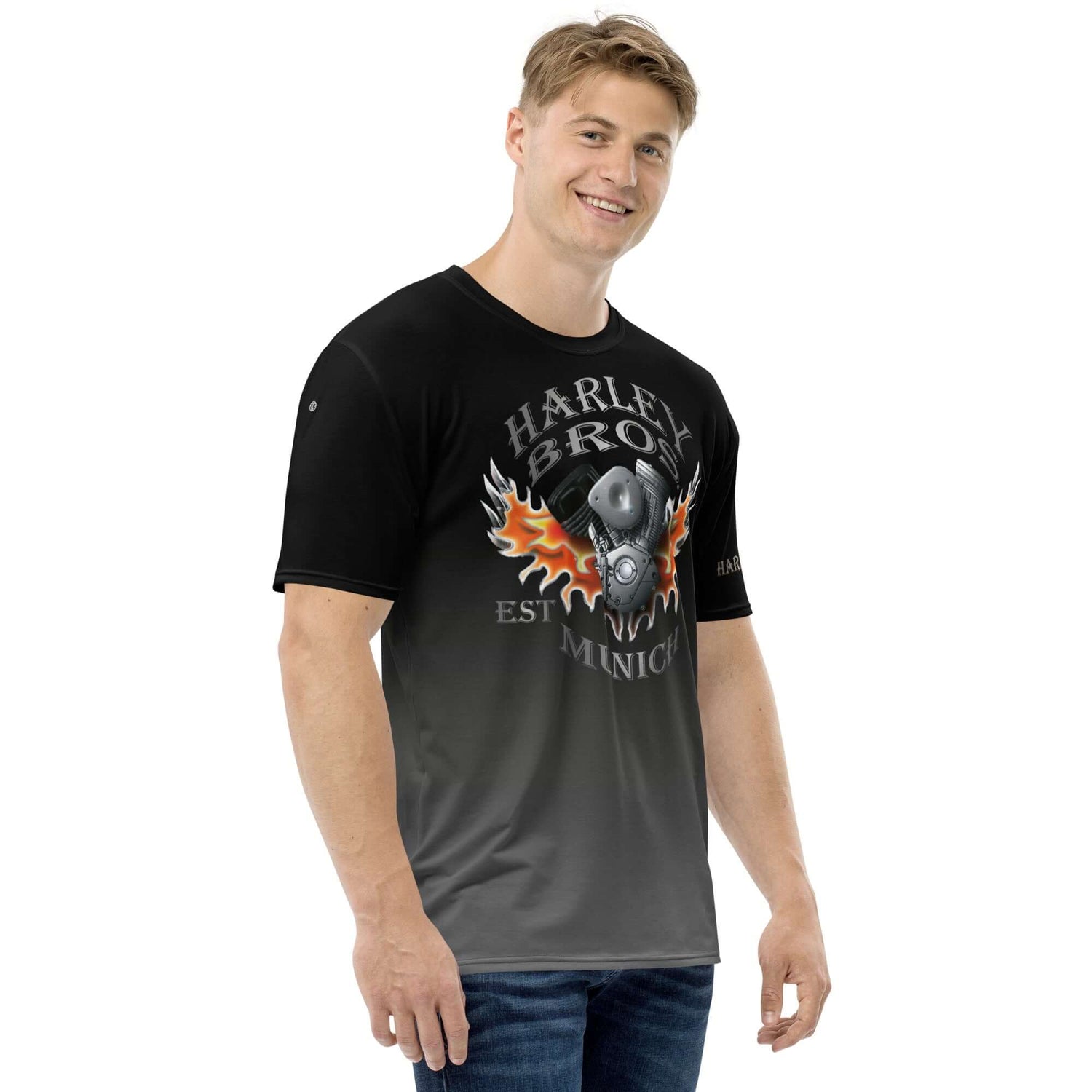 TIME OF VIBES TOV Herren Premium T-Shirt HARLEY BROS 23 (Schwarz/Grau) - €49,00