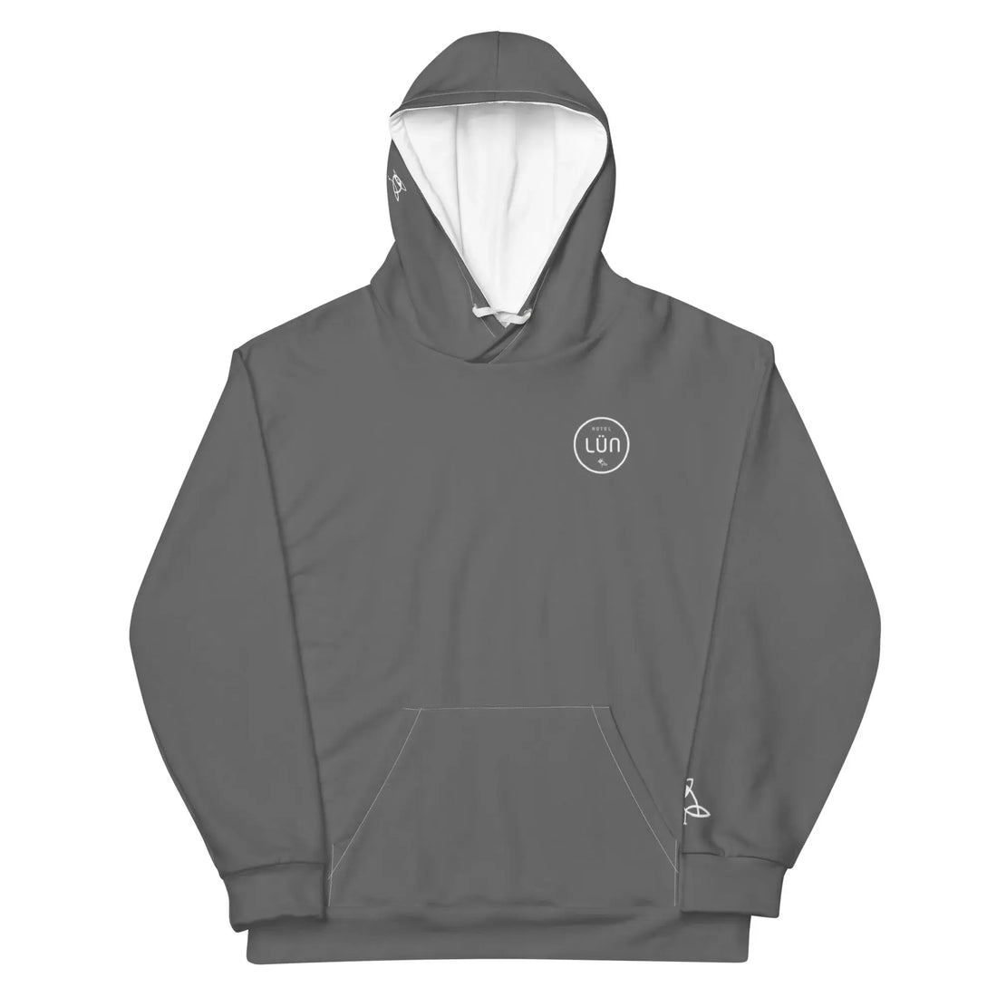 HOTEL LÜN Hoodie (Grey-White-White)