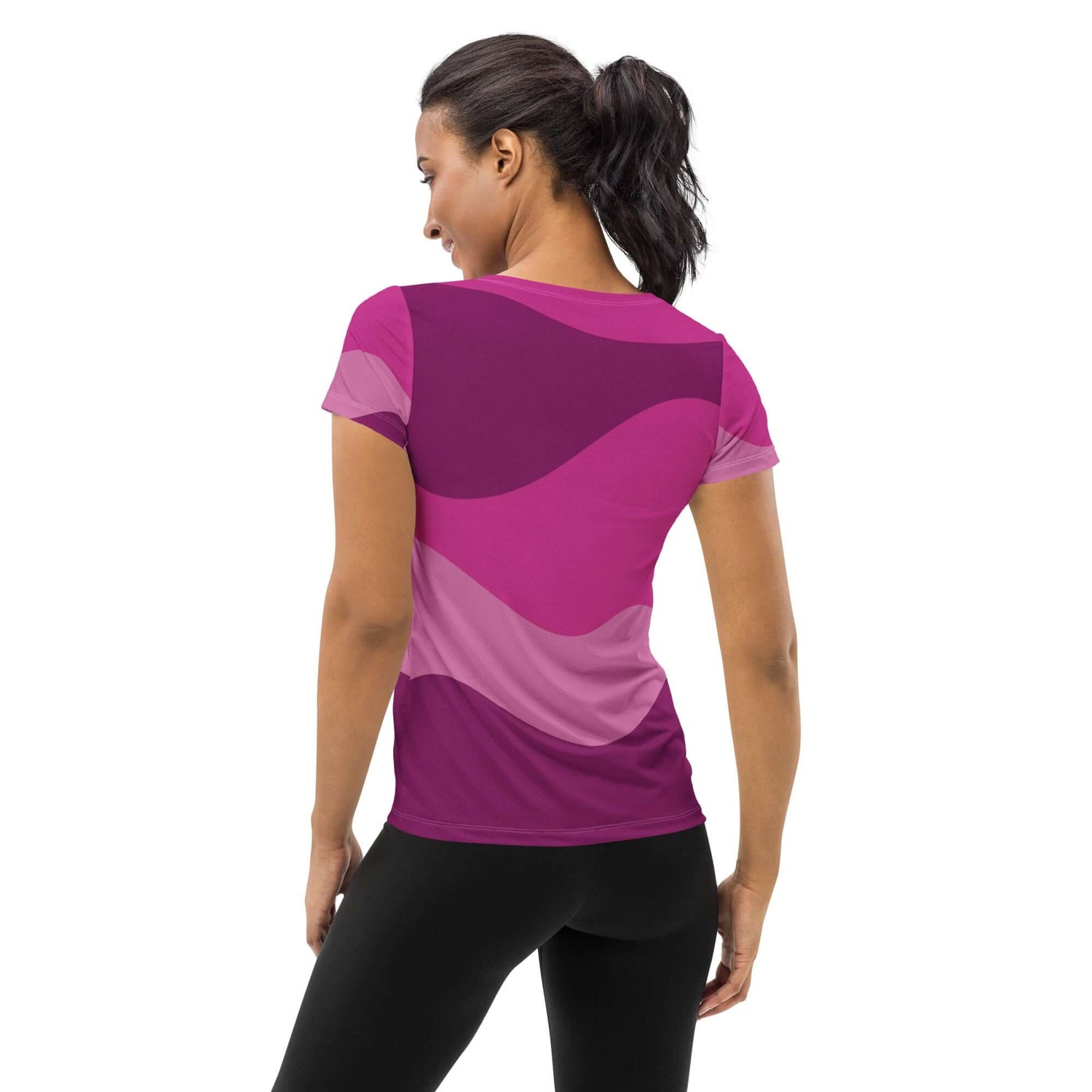 TIME OF VIBES TOV Damen Sport T-Shirt ABSTRACT (Pink) - €45,00