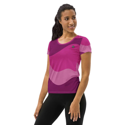 TIME OF VIBES TOV Damen Sport T-Shirt ABSTRACT (Pink) - €45,00