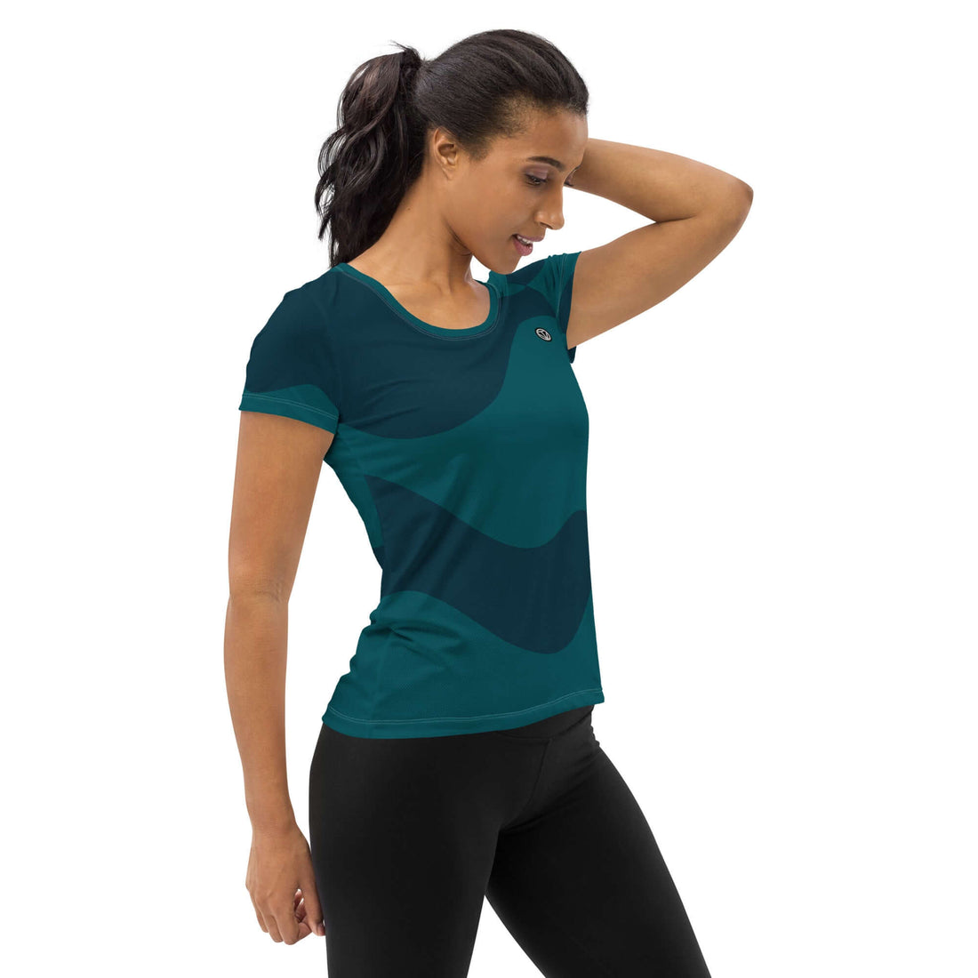 TIME OF VIBES TOV Damen Sport T-Shirt ABSTRACT (Blau) - €45,00