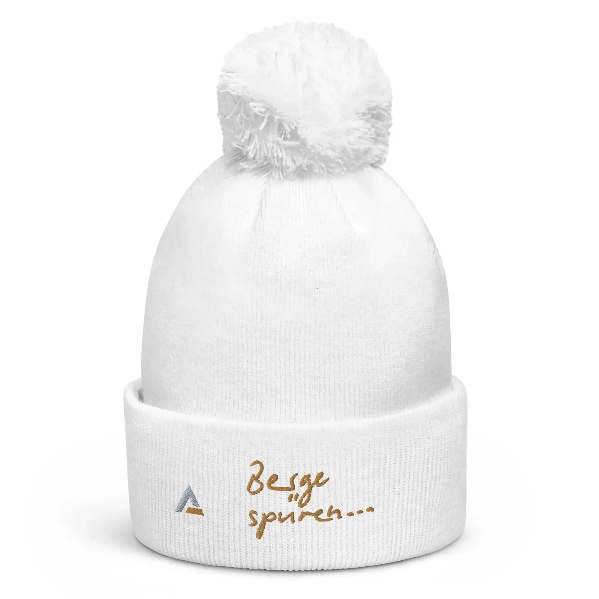 AAA Bommel-Beanie (Weiß-Gold)