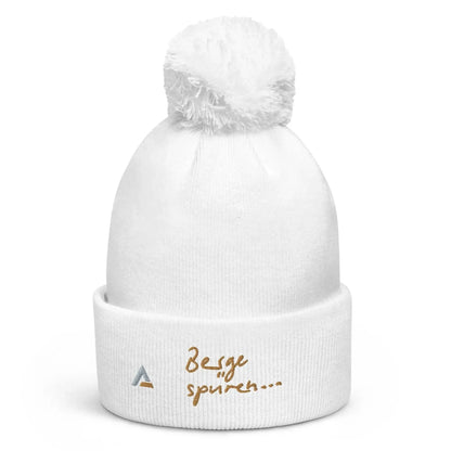 AAA Bommel-Beanie (Weiß-Gold)