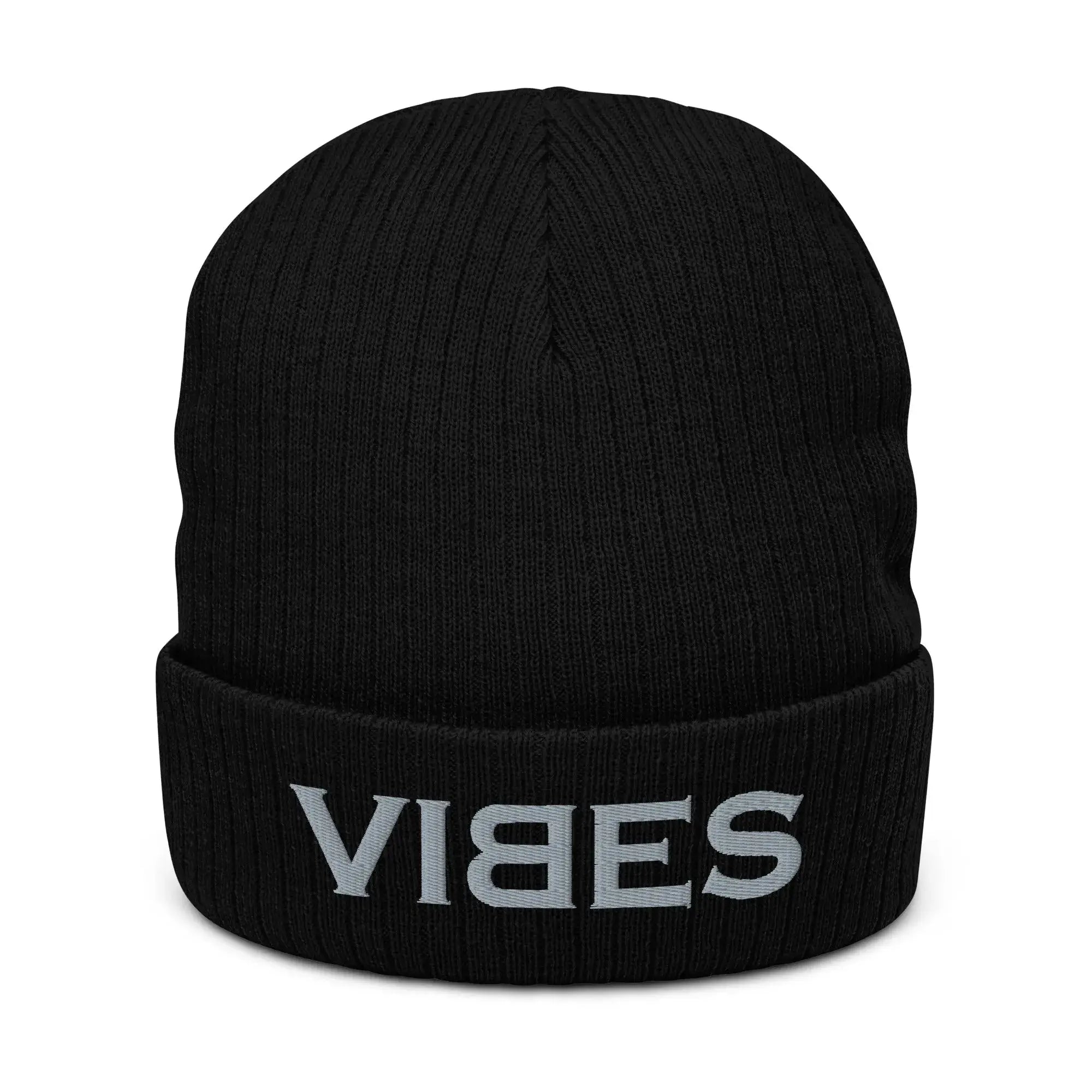 VIBES Strickmütze (Schwarz/Grau)