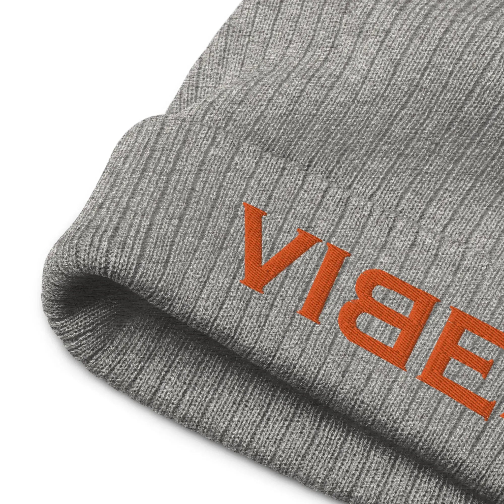 VIBES Knitted Hat (Grey/Orange)