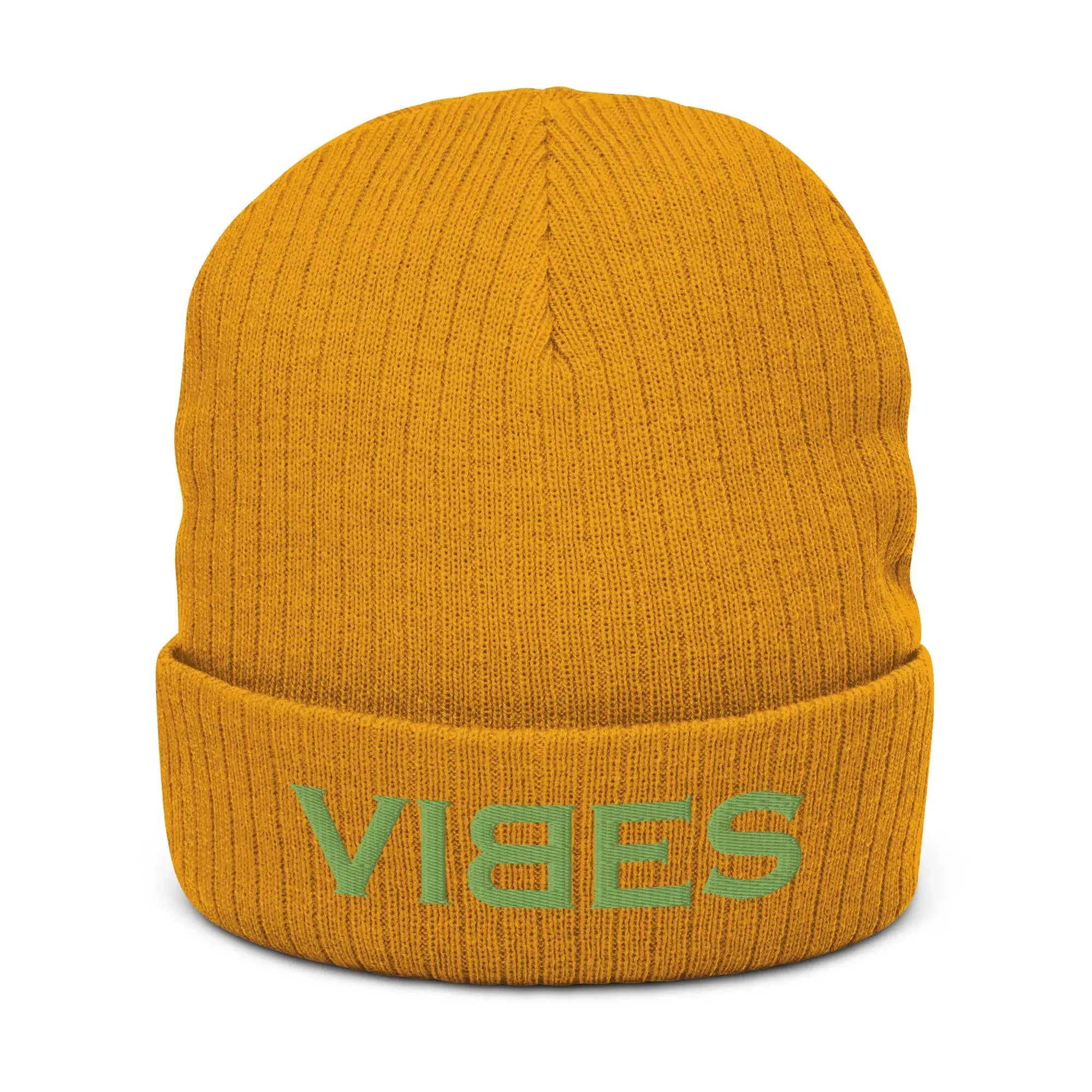 VIBES knitted hat (orange/green)