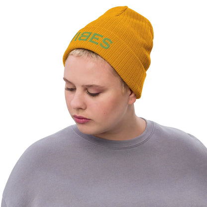 VIBES knitted hat (orange/green)