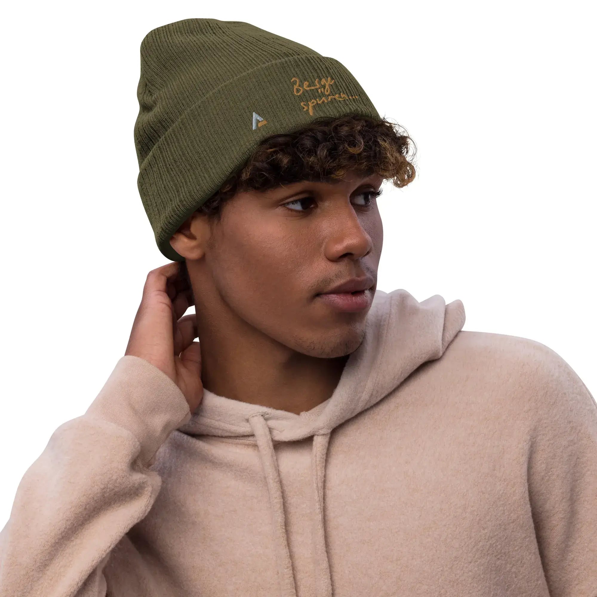 AAA Knitted Hat (Green-Gold)