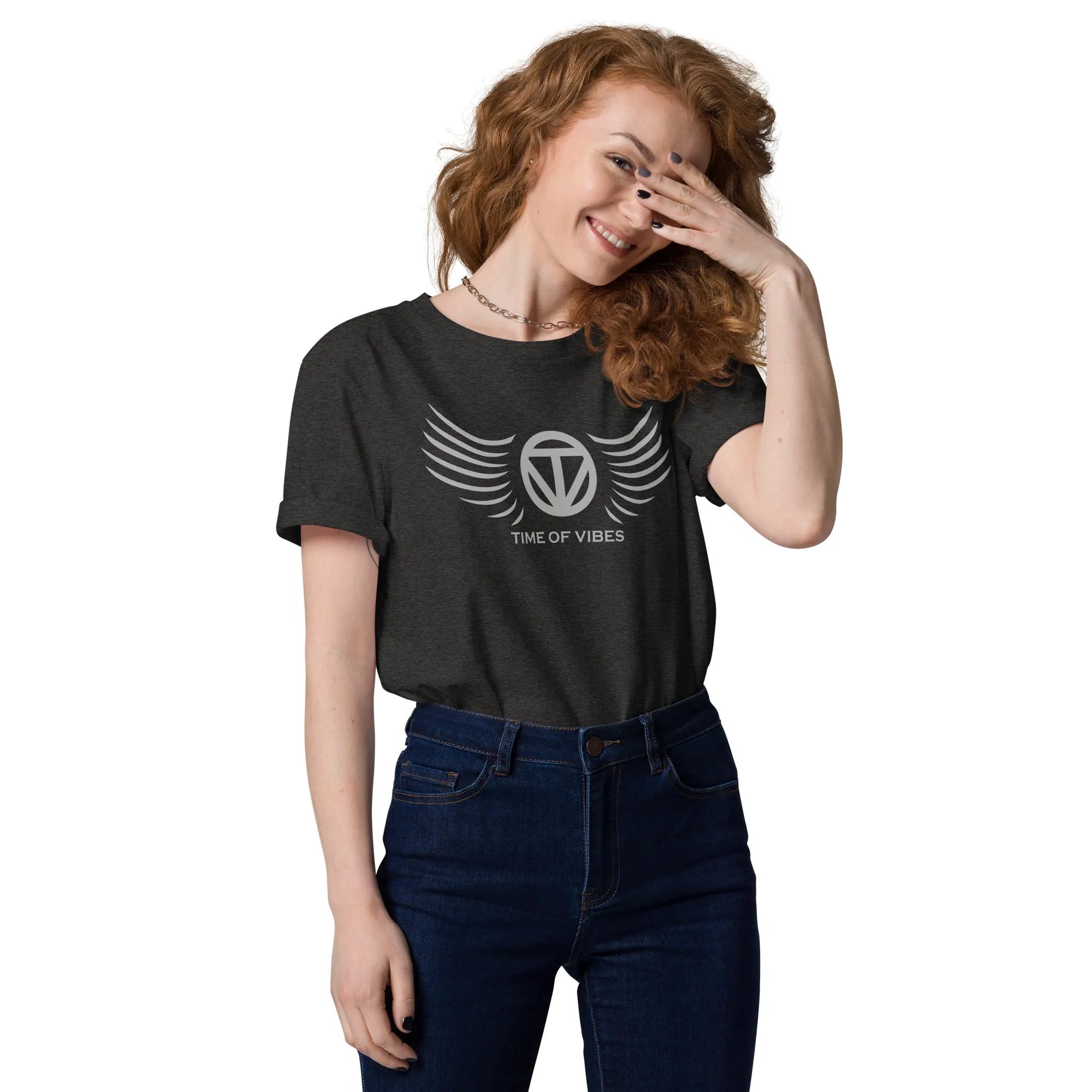 Damen Bio-Baumwoll T-Shirt WINGS (Dunkelgrau)
